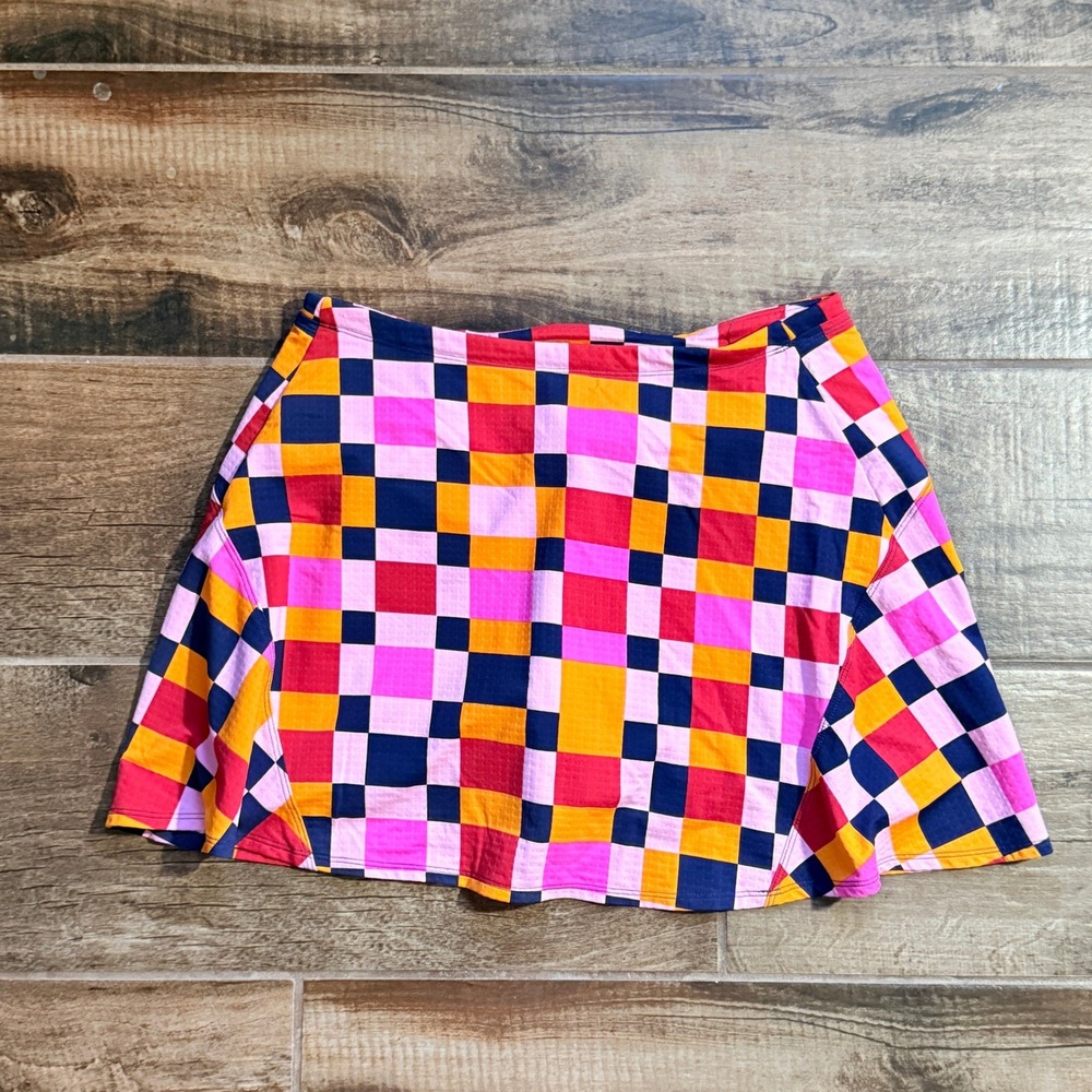 IBKUL Annalise Check Print UPF 50+ Icefil Quick-Dry Skort, Pink Multi, S‎